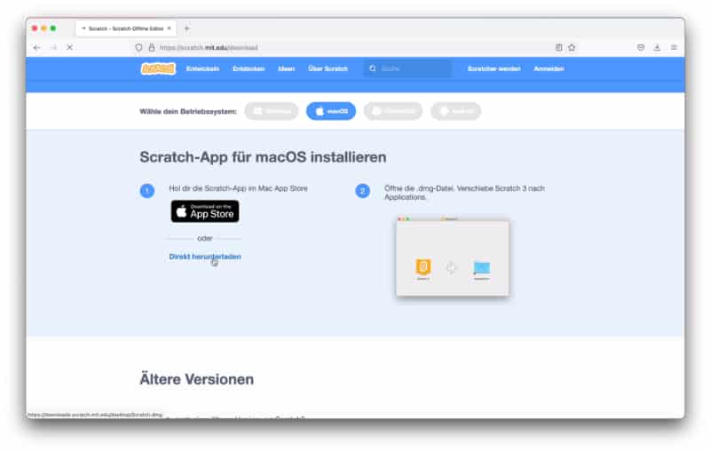 Scratch programmieren – Vorbereitung