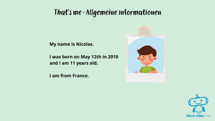 That's me – Allgemeine Informationen