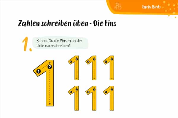 Übungsaufgaben zur Eins