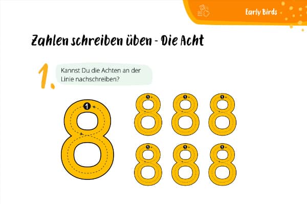 Ziffern lernen – Die Acht