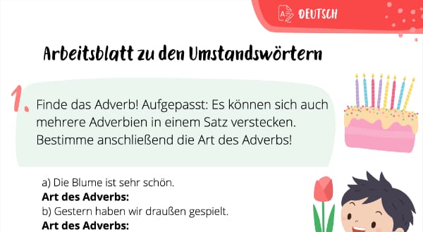 Arbeitsblatt Adverbien