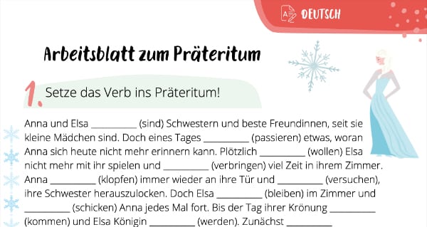 Arbeitsblatt Präteritum