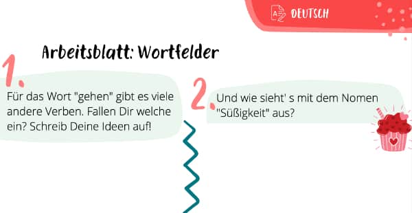 Arbeitsblatt Wortfelder