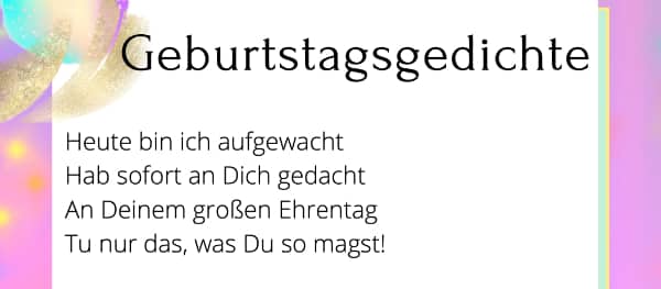 Geburtstagsgedichte