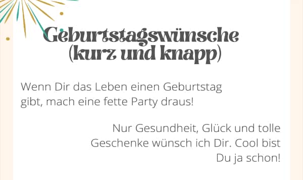 Geburtstagswünsche für Kinder (kurz)