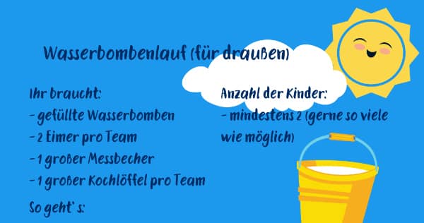 Kindergeburtstag Wasserbombenlauf