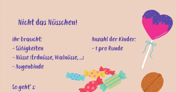 Kindergeburtstagsspiel: Nicht das Nüsschen!