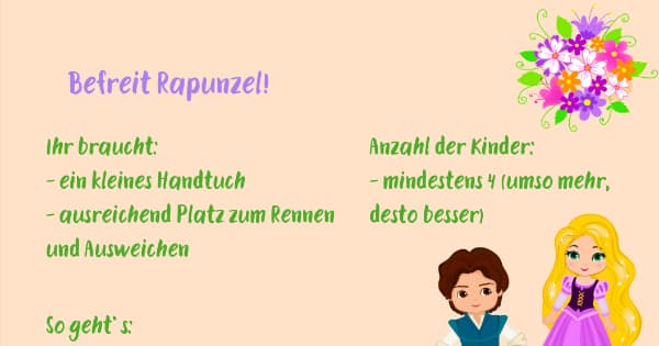 Kindergeburtstagsspiel Rapunzel