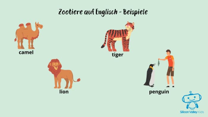 Zootiere auf Englisch in der Grundschule