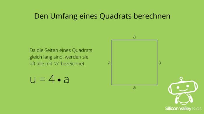 Den Umfang eines Quadrats berechnen