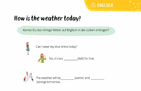 Erstes Englisch: weather in der Grundschule