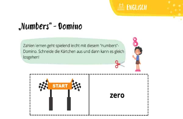 Erstes Englisch: Numbers-Domino