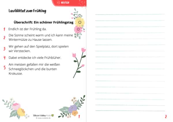 Laufdiktat zum Frühling